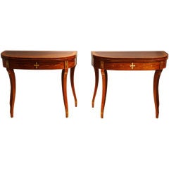 A Pair Of Rosewood Card Tables