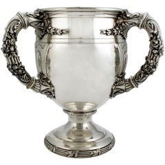 CHAMPAGNE/WINE BUCKET 3-HANDLE STERLING SILVER 93 ozs.