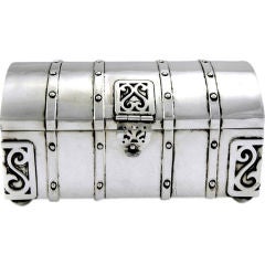 1930 Sterling Silver Trunk By Fred Davis Mexican Silver