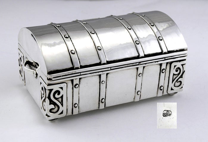 1930 Sterling Silver Trunk By Fred Davis Mexican Silver 1