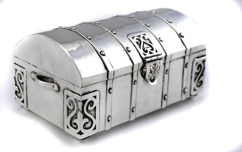 1930 Sterling Silver Trunk By Fred Davis Mexican Silver 2