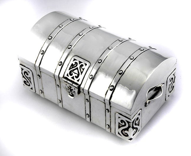 1930 Sterling Silver Trunk By Fred Davis Mexican Silver 3