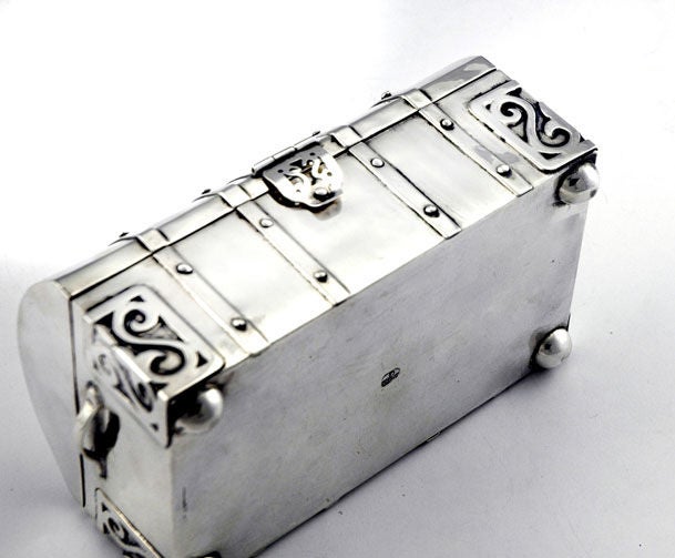 1930 Sterling Silver Trunk By Fred Davis Mexican Silver 5