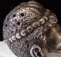 19th Century Rare Shiebler Antique Sterling Silver, Three Dimensional Head Sander For Sale