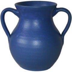 Used Norwalk Pottery Vase in Deep Blue Matte Glaze