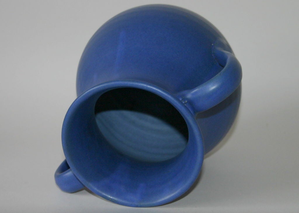 Norwalk Pottery Vase in Deep Blue Matte Glaze