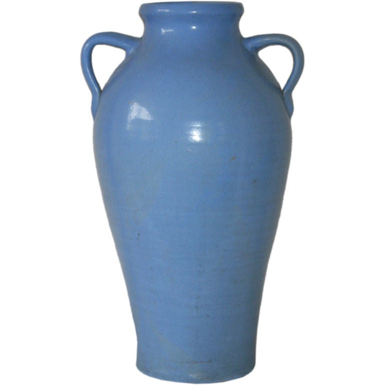 Large Bybee, Ky.  Art Pottery Vase in Sky Blue Glaze