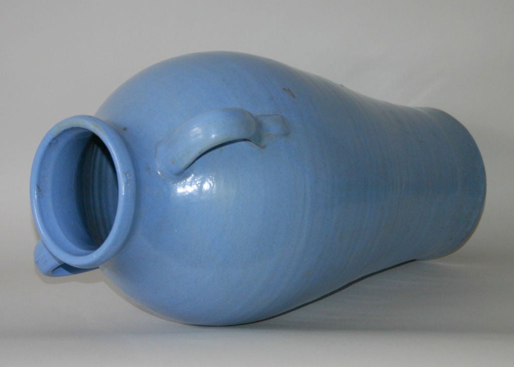 Large Bybee, Ky. Art Pottery Vase in Sky Blue Glaze