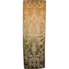 Antique 19th Century Green Damask