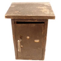 An Antique Painted Mailbox  with Adjustable Date from France