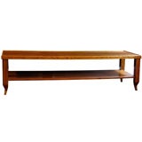 Vintage Zebra Wood Extra Long Coffee Table