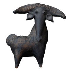 1950's Ceramic Ram by Jacques Pouchaine
