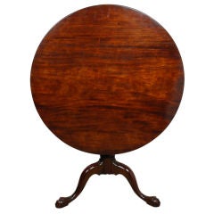 Circular mahogany tilt top tea table