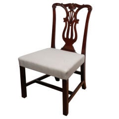 Antique Pair of  Irish Georgian mahogany side chairs