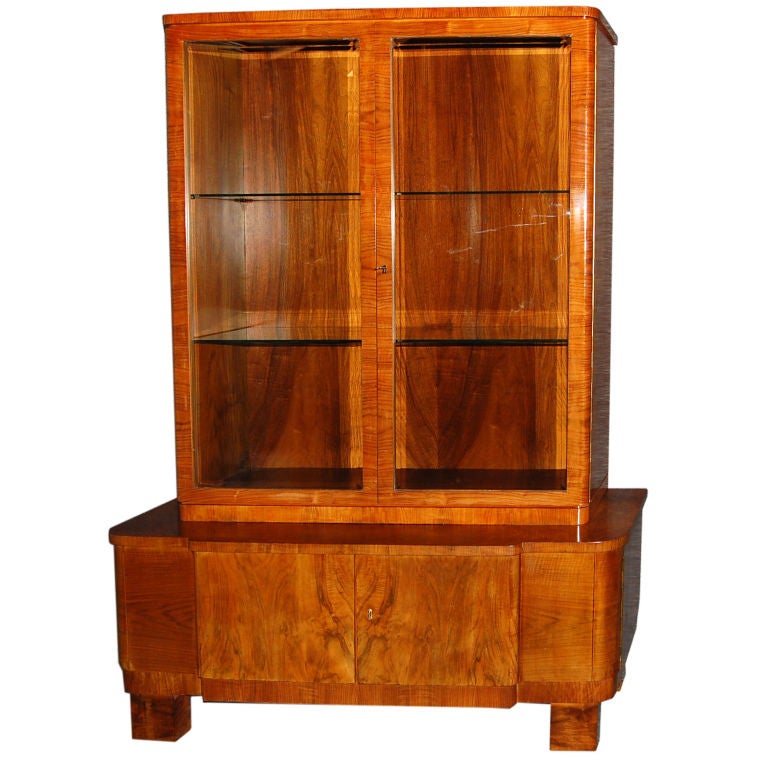 Swedish Art Deco China Curio Vitrine Cabinet