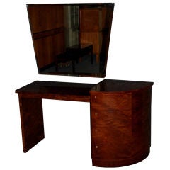 Swedish Art Deco Moderne Dressing Table Vanity and Mirror