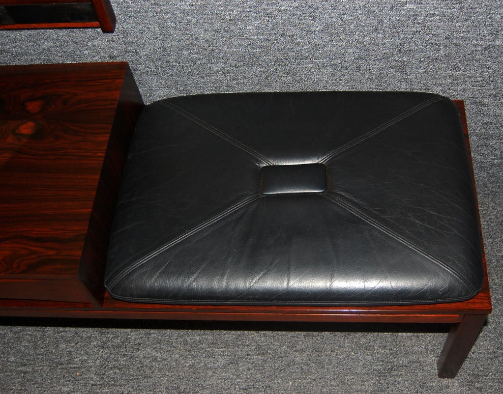 Danish Modern Foyer Console Bench and Mirror by Borge Mogensen 1