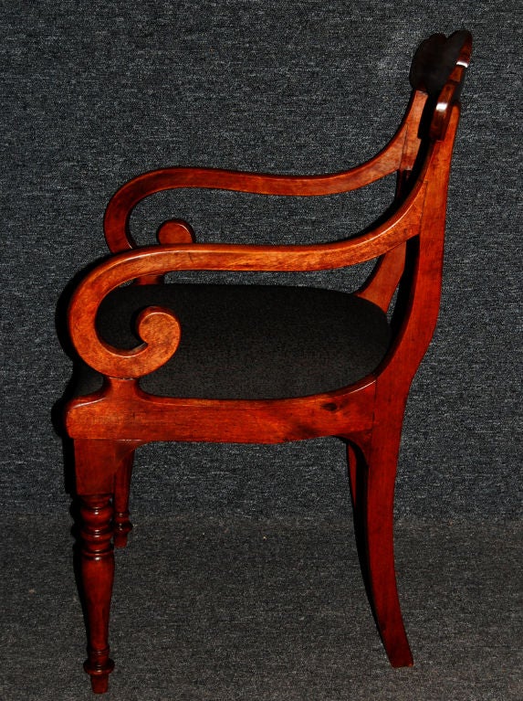 Antique Swedish Karl Johan (Biedermeier) Arm Chair In Good Condition In Atlanta, GA