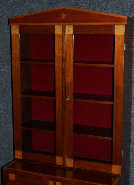 Period Swedish Empire Bookcase Cabinet Cabinetmaker's Sample In Excellent Condition In Atlanta, GA