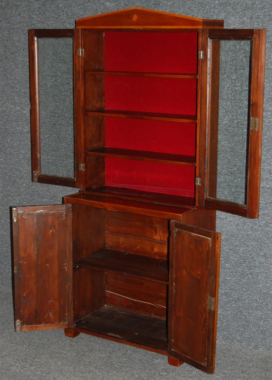 Mahogany Period Swedish Empire Bookcase Cabinet Cabinetmaker's Sample
