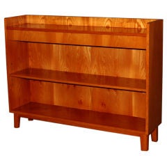 Swedish Art Moderne Golden Elm Bookcase with Drawers