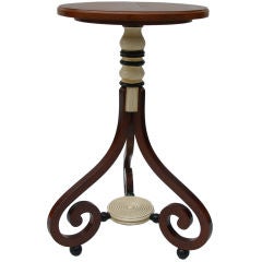 Round Inlaid Side/Lamp Table