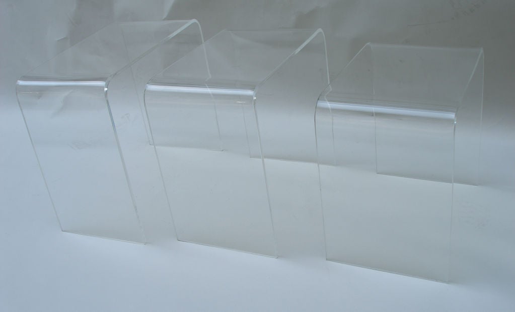 Nest of 3 Lucite Tables