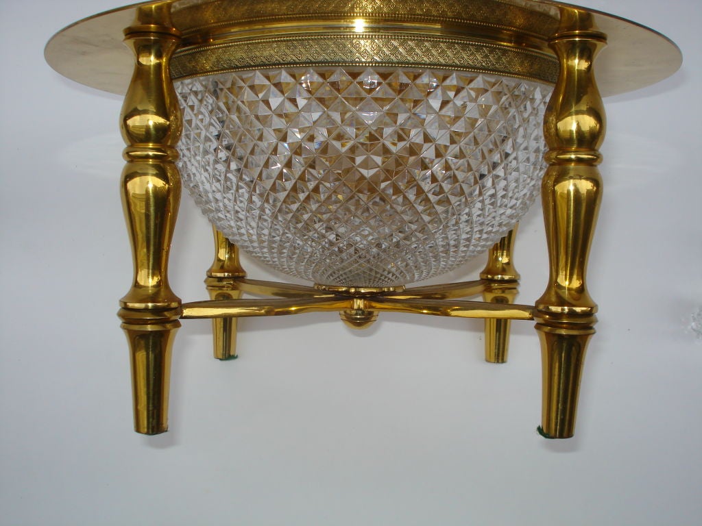 Bronze and Cut Glass Globe Form Tantalus 6