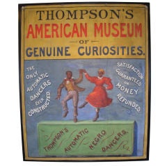Antique Thompson's Automatic Negro Dancers Banner
