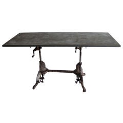 Antique Champion Industrial Work Table