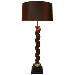 Twisted Lacquered Column Lamps