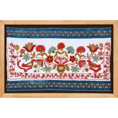 Antique Embroidered Picture, Tver Region, Russia, late 19th Century