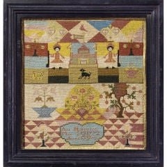 Important English Sampler dated 1772 by Ann Hollensbee