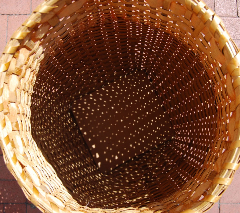 20th Century Tall Feather Basket