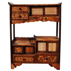 Rare 19th Century Asian Inlaid Table Cabinet