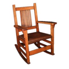 Childs spindle rocking chair by L&JG Stickley