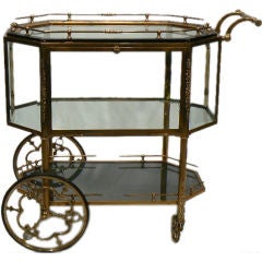 Brass & Glass Pastry Cart