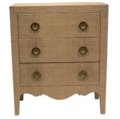 Lacquered Three-Drawer Bachelors Chest