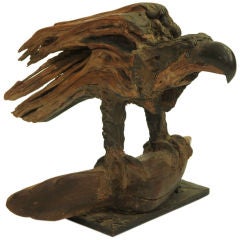 Vintage Root-Carved Primitive Sculpture