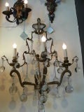 Bronze and Crystal Wall Sconces