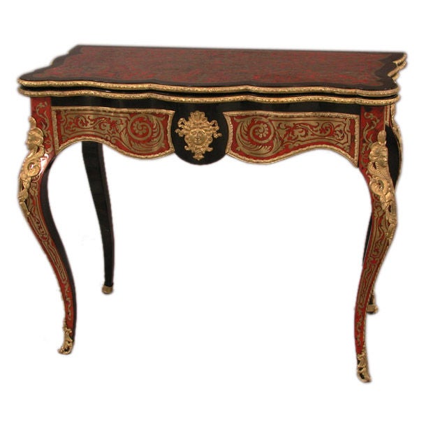 Napoleon III Bronze-Mounted Boulle Work Game Table (table a jeu) For Sale