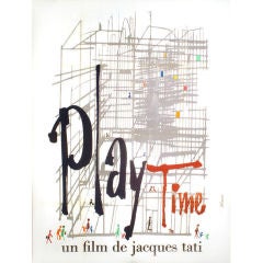 Jacques Tati by Ferracci "Playtime, " French Movie Poster