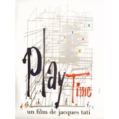 Vintage Jacques Tati by Ferracci "Playtime" French Movie Poster