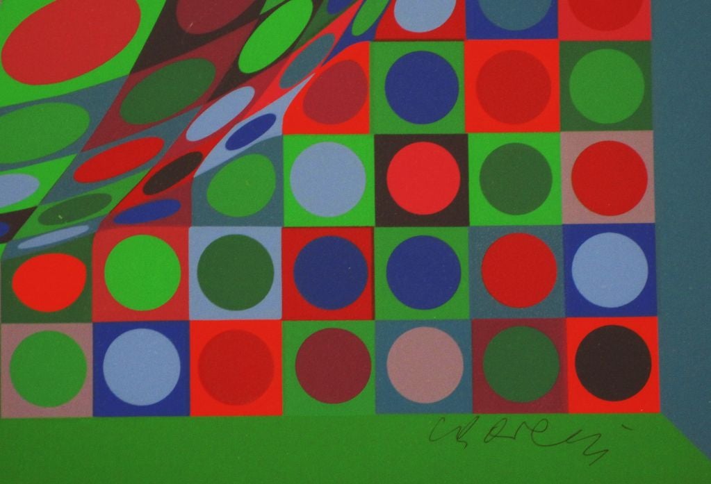 Victor Vasarely sérigraphie France circa 1980 signée, numérotée