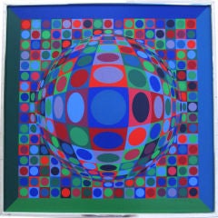 Victor Vasarely serigraph France circa 1980 signed, numbered