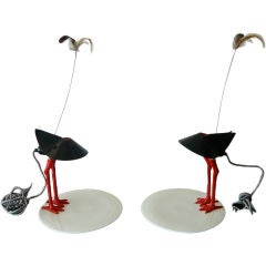 Pair of Whimsical "Bibibibi" Lamps by Ingo Mauer