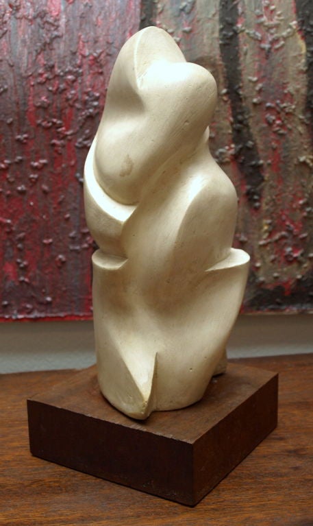 Artist: Israel Levitan (1912 - 1982) combined geometric formalism with organic naturalism. <br />
<br />
This sculpture titled, 