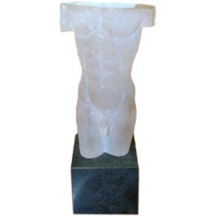 Original Sculpture of a Male Torso by artist; M. Salinas