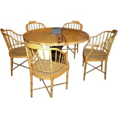 Six Baker Bamboo Style Arm Chairs