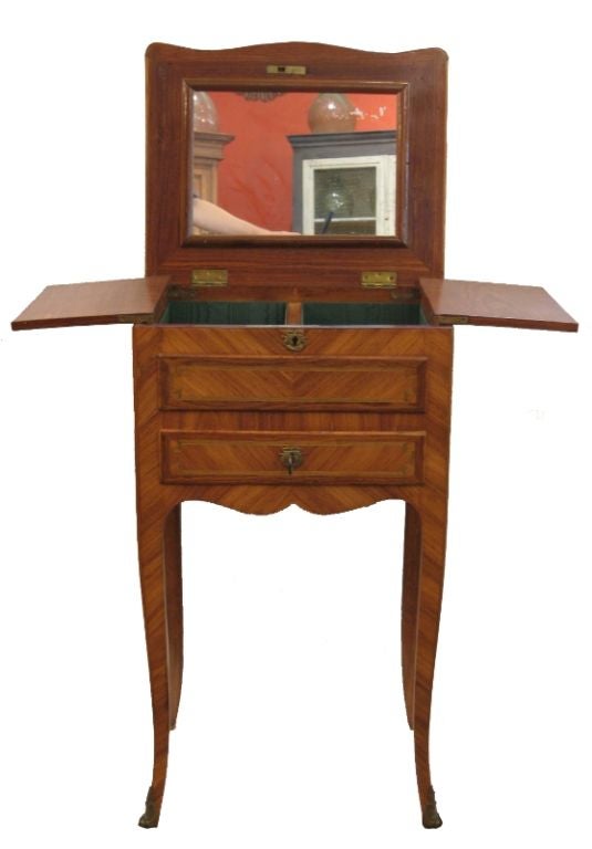 French Louis XV Style Marqueted Vanity